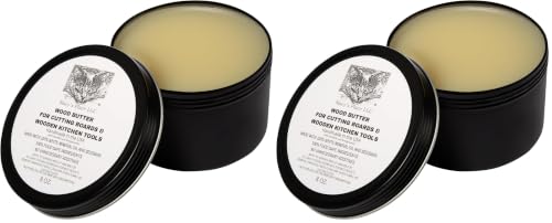 Wood Butter Cutting Board Wax - 8 fl oz - Conditioner for Butcher Block and Wooden Kitchen Tools. Macy;s Place Food Grade Mineral Oil and Beeswax for Wooden Tools. Support Animal Rescue (Pack of 2) - size: 8 Ounce (Pack of 2)