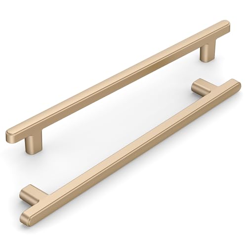 10 Pack 7.5 Inch(192mm) Kitchen Cabinet Handles Champagne Bronze Cabinet Pulls Champagne Gold Kitchen Cabinet Hardware Drawer Pulls for Cupboard Wardrobe - color: Champagne Gold, size: 7.5"/192MM Hole Center