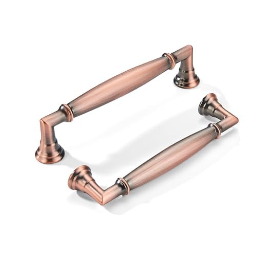 khtumeware 10 Pack 3-1/2 Inch(89mm) Brushed Antique Copper Cabinet Pulls Heavy Duty Soild Cabinet Handles Kitchen Cabinet Hardware for Cupboard Drawer Handles Dresser Pulls - color: Brushed Antique Copper, size: 3-1/2"(89mm)Hole Center