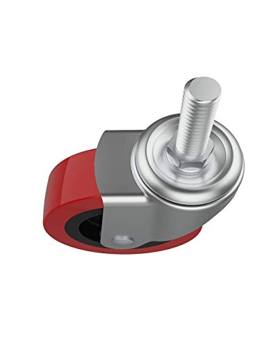 MySit 4 Pack Creeper Wheels 2.5 Inch Heavy Duty Swivel Caster Wheel - style: M10x25