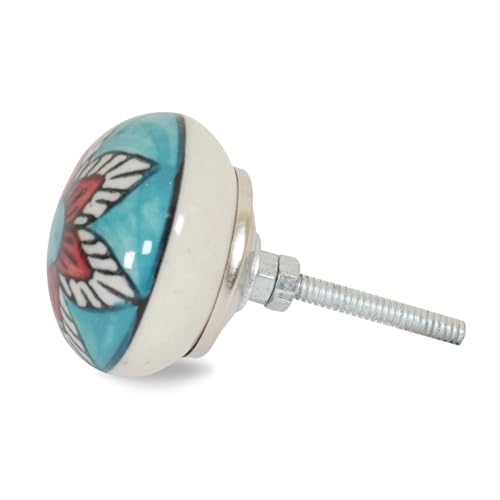 Ceramic Cabinet Knobs Set of 12, Multicolor Drawer Pull - color: Multicolor