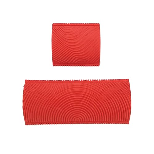Wood Grain Tool 2 Pcs Wood Graining Painting Tool DIY Craft Graining Painting Roller Rubber Paint Brush Home Accessories for Wall Room Decoration Wood Graining Tool