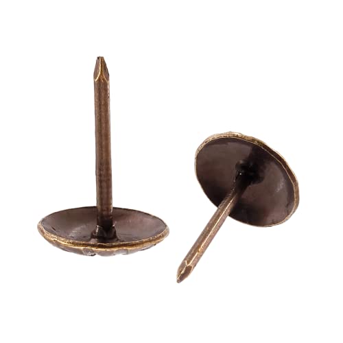 Bivethoi Upholstery Tacks, 7/16" Dia Antique Red Copper, 120 Pcs - color: Red Copper, size: 7/16"