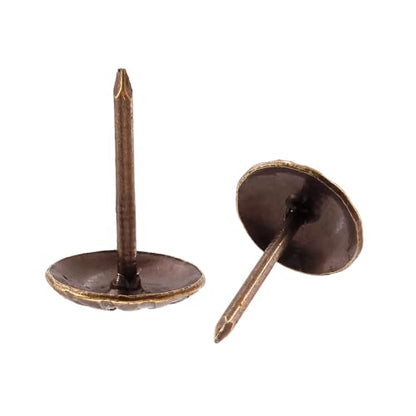 Bivethoi Upholstery Tacks, 7/16" Dia Antique Red Copper, 120 Pcs - color: Red Copper, size: 7/16"