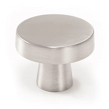 COTYKILEY 10 Pack Brushed Satin Nickel Kitchen Cabinet Knobs Solid Silver Drawer Knobs Dresser Knobs Cabinet Hardware - color: Brushed Satin Nickel