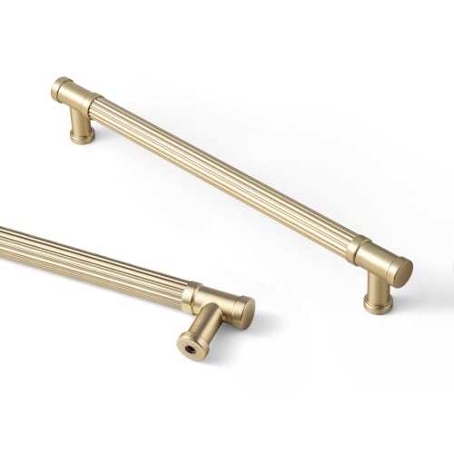 Goo-Ki 6 Pack Stripes Cabinet Pulls Champagne Bronze Drawer Handles, 7.56 Inch c-c Modern Dresser Pulls Zinc Alloy & Aluminium Kitchen Cabinet Hardware,3210UBR-192 - color: Champagne Bronze, size: 7.56"(192mm) Center-Center