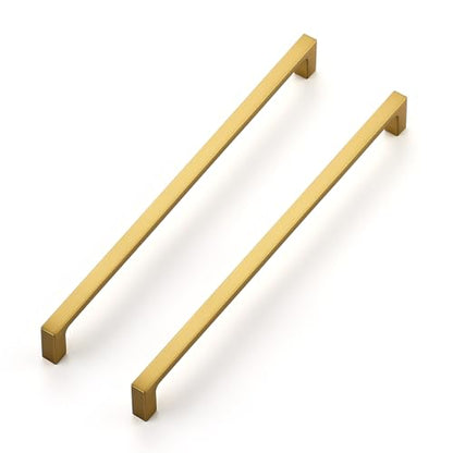 Ravinte Brushed Brass Solid Pulls Cabinet Handles 10 Inch 30 Pack - size: 10 Inch Hole Center