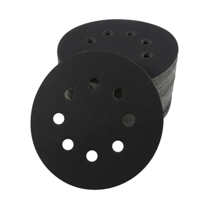 50 Pcs 5 Inch 8 Hole 320 Grit Wet and Dry Sanding Discs, Round Hook and Loop Disc Sandpaper for Random Orbital Sanders - style: 320 Grit