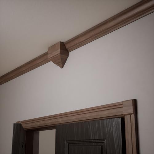3 1/2"W x 3 1/2"H x 7/8"P Americraft Solid Hardwood Stain Grade Standard Smooth Rosette with Beveled Edge, Walnut - color: Walnut, size: 3.5-in. W x 3.5-in. H