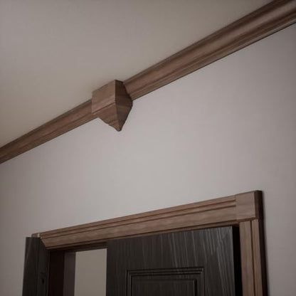 3 1/2"W x 3 1/2"H x 7/8"P Americraft Solid Hardwood Stain Grade Standard Smooth Rosette with Beveled Edge, Walnut - color: Walnut, size: 3.5-in. W x 3.5-in. H