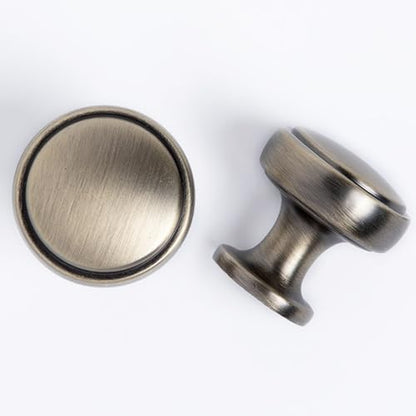 Brushed Bronze Solid Alloy Cabinet Knob 10 Pack Round Knurled Cabinet Handle Hardware Drawer Pulls (4, Champagne Bronze) - color: Champagne Bronze