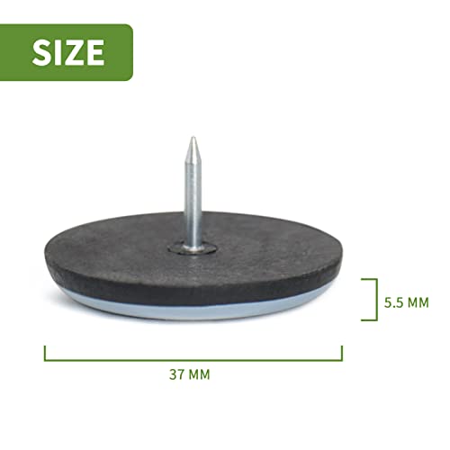 Nail on Furniture Glides, 24 PCS 1.5" Chair Sliders for Carpet - size: 24PCS 1 1/2''
