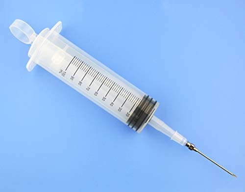 2Pcs-100ml Syringe, 100cc Kitchen Glue Dispenser, Large Volume Plastic Syringe With Needle for Dispensing (100ml-B) - size: 100ml-B