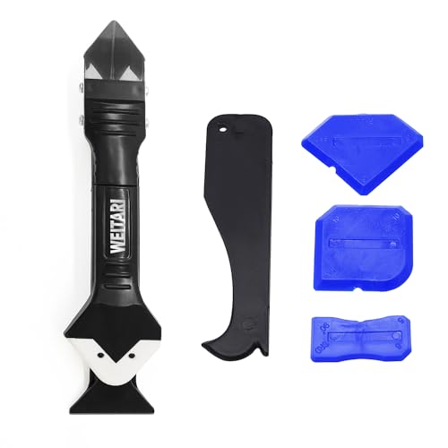 Silicone Caulking Tool Kit, 3-in-1: Grout Sealant Remover,Finishing Scraper Tools - Easy Caulk Removal Sealing Smoothing For Bathtub Toilet Bathroom Shower Corner Tiles Joint Floor Sink