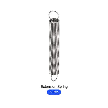 METALLIXITY Extension Spring (0.8x8x70mm/0.04"x0.32"x2.76") 5Pcs, 304 Stainless Steel Tension Spring Wire - for Home Repair Construction Machinery - size: 0.04"x0.32"x2.76"