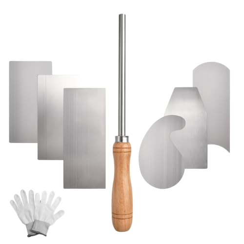 Cabinet Scraper Burnisher Card Scraper Burnisher and 7 Pcs Cabinet Set for Woodworking Card Woodworking Burnishing Tool for Woodworking，Tool for Precision and Fine Finishes