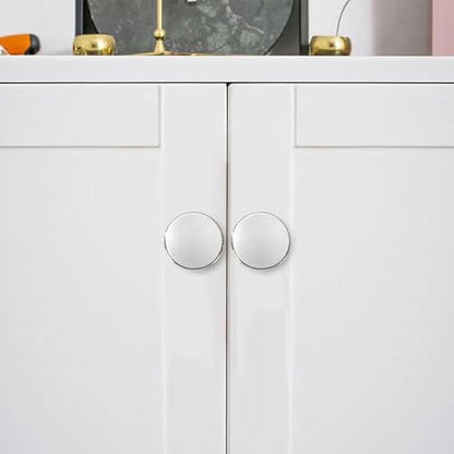 10-Pack 1-1/8 Inch Knob Brushed Satin Nickel Cabinet Pulls Solid Heavy Duty Cabinet Pull is Suitable for Drawers Dressers Handles Kitchens Bathroom cabinets - color: Brushed Satin Nickel, size: 1-1/8 Inch(28mm) Diameter