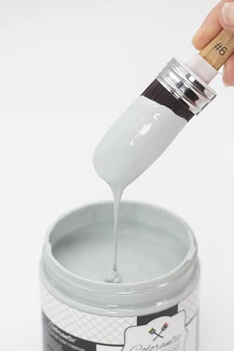 Colorantic-Bundle Blue Grey Chalk Paint (Raindance,16 Oz) and Clear Wax (4 Oz)