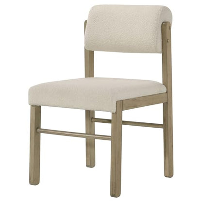 Coaster Kehoe Dining Side Chair Set of 2, Natural Oak and Cream 193932NAT - color: Natural Oak/Cream