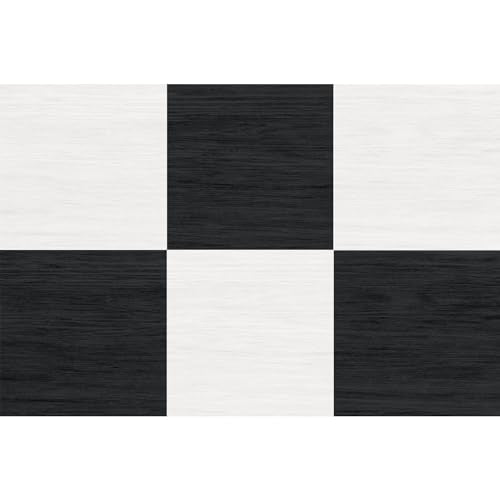FloorPops x Chris Loves Julia 12-in by 12-in Lawrence Black Peel and Stick Floor Tiles, FP5059 - color: Black