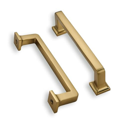 khtumeware 20 Pack Brushed Brass Cabinet Pulls, 3-3/4 Inch(96mm) Hole Centers Cabinet Handles Kitchen Hardware Straight Bar for Cabinets and Drawer Pulls - color: Brushed Brass, size: 3-3/4"(96mm) Hole Center, style: 20-pack