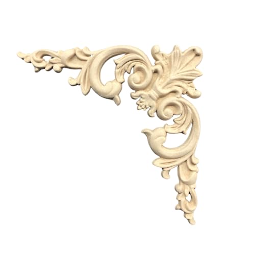 WoodUbend WUB2094 Pack of 2 Pediments - Wood Appliques - Heat Bendable & Flexible Onlays 8x15cm - DIY Craft, Furniture & Home Decor - Easy to Apply & Paint - Versatile, Reusable & Durable Decals - size: WUB2094