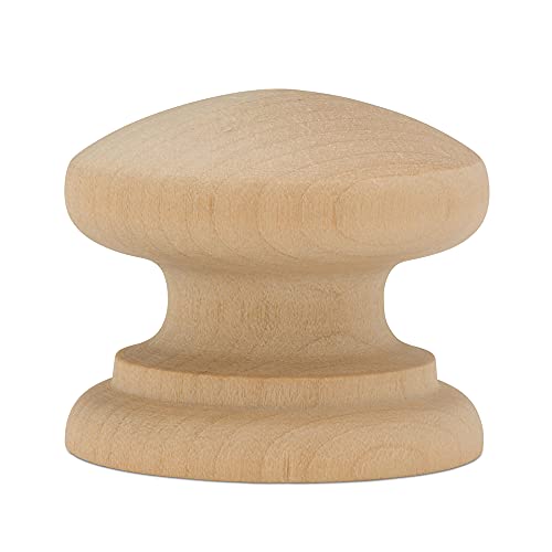 Woodpeckers British Wood Knobs 2 inch, Pack of 25 Unfinished Round Wooden Knobs for Crafts, Dresser Drawers, Cabinets, and Furniture - size: 2 Inch