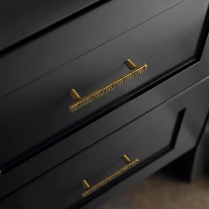 Goo-Ki 5 Inch(128 mm) Hole Centers Luxurious & Sturdy Zinc Alloy Cabinet Handls,Antique Brass Cabinet Pulls for Kitchen,Drawer,Cupboard & Wardrobe,6 Pack - color: Antique Brass, size: 5.0 inch (128 mm) Hole Centers, style: Pulls With No Backplate