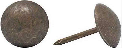 Premium Upholstery Tacks, 3/4-inch Diameter Nailhead, Large Decorative Trim for Furniture (40, Dark Natrual) - color: Dark Natrual