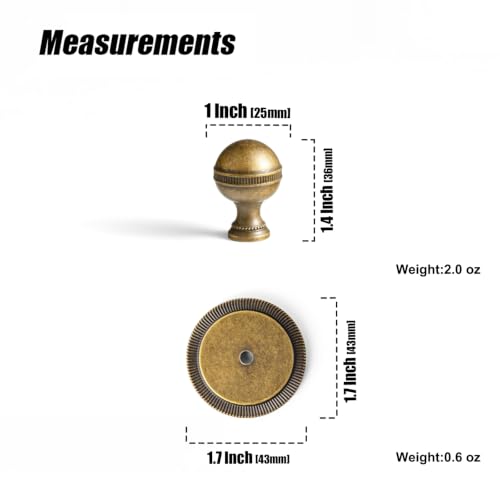 Goo-Ki Cabinet Knobs with Backplate, Antique Brass, 6 Pack - color: Antique Brass, style: Radiant Crest Style