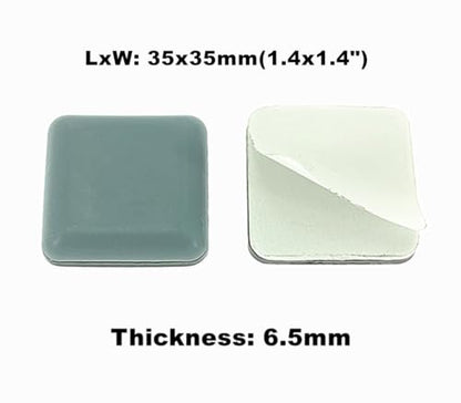 ALIMITOPIA 20pcs Furniture Glide Stick-on Teflon Chair Kitchen Appliances Slider Bumper Self-Adhesive Pad Floor Protector for Hardwood Tile or Marble Floor(Square;1.4 inches) - size: Square 35mm