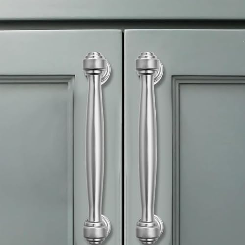 2 Pack 3-1/2inch(89mm) Center to Center Brushed Satin Nickel Cabinet Pulls Handles for Cabinets Cupboard Solid Heavy Duty Drawer Handles Dressers Kitchens bedrooms - color: Brushed Satin Nickel, size: 3-1/2inch(89mm) Center to Center