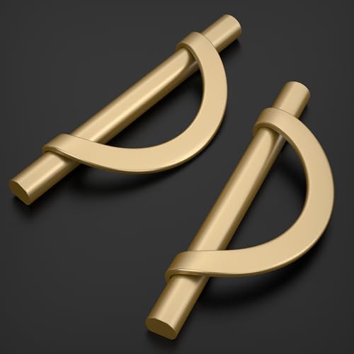 Amerdeco 10 Pack Champagne Bronze Cabinet Pulls 3.75 Inch(96MM) Hole Centers Kitchen Cabinet Handles Hardware Kitchen Handles for Cabinets Cupboard Handles Drawer Pulls - color: Champagne Bronze, size: 3.75"/96MM Hole Center, style: 10 Pack