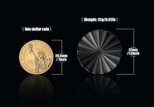 Goo-Ki 1.5''(38mm) Dia Matte Black Cabinet Knob, Big Zinc Alloy Drawer Knobs with Round Flower Design,Modern Style,6 Pack - color: Matt Black, size: 1.5'' Dia Single Hole Knob
