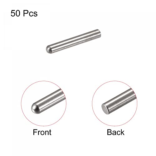 uxcell 3x15mm Dowel Pins, 50pcs 304 Stainless Steel Round Head Flat Chamfered End Dowel Pin Bunk Bed Pins Shelf Pegs Support Shelves Fasten Elements - size: 3x15mm