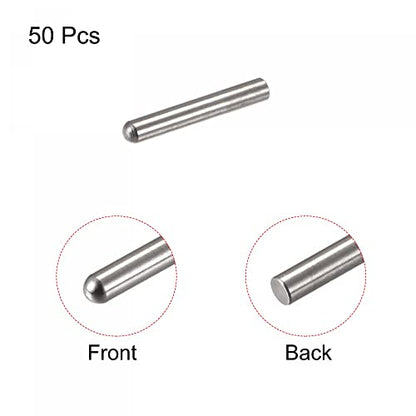 uxcell 3x15mm Dowel Pins, 50pcs 304 Stainless Steel Round Head Flat Chamfered End Dowel Pin Bunk Bed Pins Shelf Pegs Support Shelves Fasten Elements - size: 3x15mm