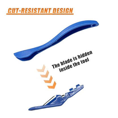 3PCS Car Wrapping Paper Cutter with 10 Replaceable Blades (Blue) - color: Blue