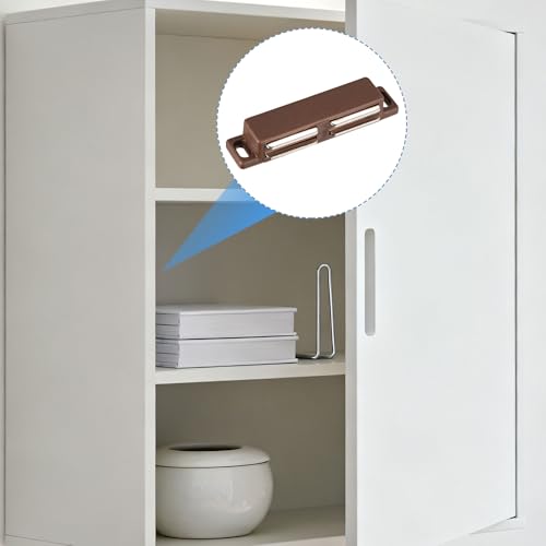 uxcell Double Magnetic Catch Latch In Closures PP Brown for Cabinet Door Shutter