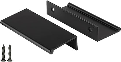 Peaha 25 Pack Kitchen Cabinet Handles 2-1/2" Black Drawer Pulls Edge Pulls - color: Black, size: Hole Centers:2-1/2in(64mm)
