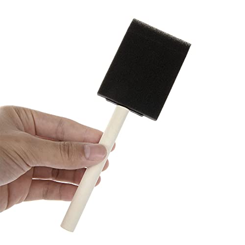 100 Pack 2 inch Foam Brush Bulk Foam Paint Brushes Foam Sponge Brush with Wood Handle Sponge Paint Brush Foam Brushes for Painting, Acrylics, Stains, Varnishes, Crafts - color: 100 Pack-2 Inch