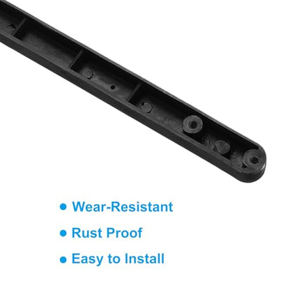 PATIKIL 12 Inch Drawer Slides, 4 Pcs Plastic Guide Rails Side Mounted Rails for Cabinet/Drawer/Bedside/Table/Wardrobe with 19/32" (15mm) Groove, Black - color: Black, size: 12 Inch