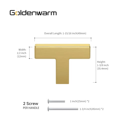 Goldenwarm 25 Pack Cabinet Knobs Gold Drawer Knobs - color: Gold, size: Single Hole Knob