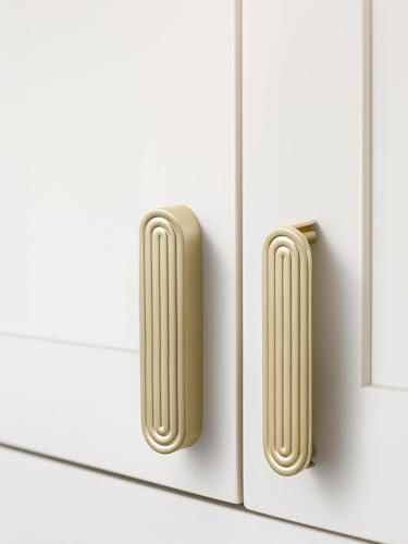 Cabinet Pulls Gold 3.75" Hole Center 5 Pack - color: Brushed Gold, size: 3-3/4"(96mm) Hole Center