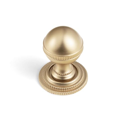 Goo-Ki Cabinet Knobs with Backplate, Champagne Bronze, 6 Pack - color: Champagne Bronze, style: Pearl Cirque Style