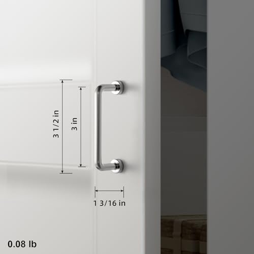 Goo-Ki 6 Pack 3" Center to Center Satin Nickel Modern Cabinet Pulls Solid Contemporary Home Improvement Hardware Drawer Pulls Zinc Alloy Kitchen Handles - color: Satin Nickel, size: 3'' Center to Center