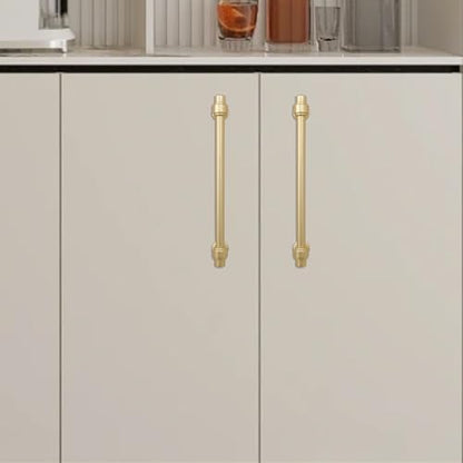 10 Pack Brushed Gold Cabinet Pulls 7-1/2 Inch(192mm) Hole Center Drawer Pulls Cabinet Hardware Kitchen Cabinet Handles for Bathroom Dresser Pulls - color: Brushed Gold, size: 7.5" Hole Center（192mm）