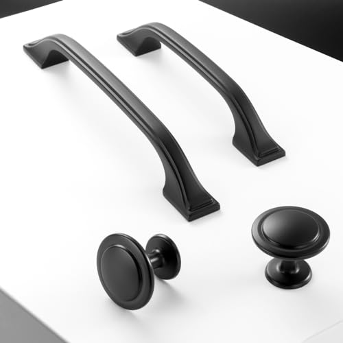 Matte Black Cabinet Pulls 3 Inch Solid Drawer Pulls 10 Pack 8222 - color: Matte Black, size: 3 Inches, style: 10 Pack Arch Pull