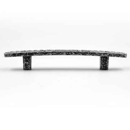 JETLAND Bridged Drawer Cabinet Pulls, 2-Pack Scratched Iron 5" Hole Centers, Antique Peony Solid Cast, TG0115AS127 - color: Scratched Iron, size: 5 Inch Hole Centers