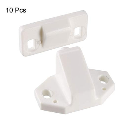 uxcell Furniture Cabinet Closet Door Roller Catch with ABS Roller White 10Pcs - color: White