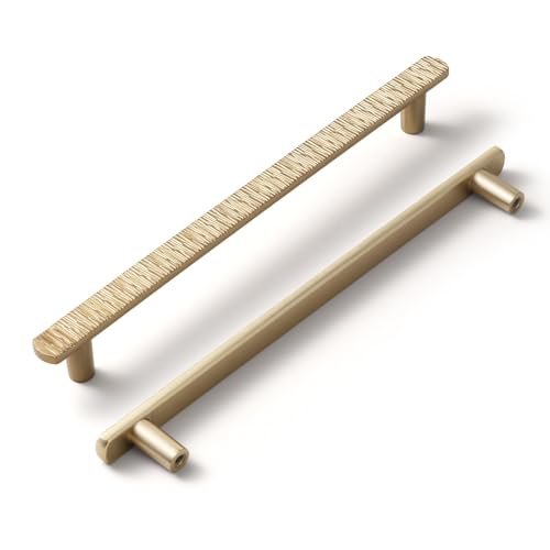 Goo-Ki 7-1/2 Inch（192mm Hole Centers Luxurious & Sturdy Zinc Alloy Cabinet Handls,Champagne Bronze Cabinet Pulls for Kitchen,Drawer,Cupboard & Wardrobe,6 Pack - color: Champagne Bronze, size: 7.6 inch (192 mm) Hole Centers, style: Pulls With No Backplate
